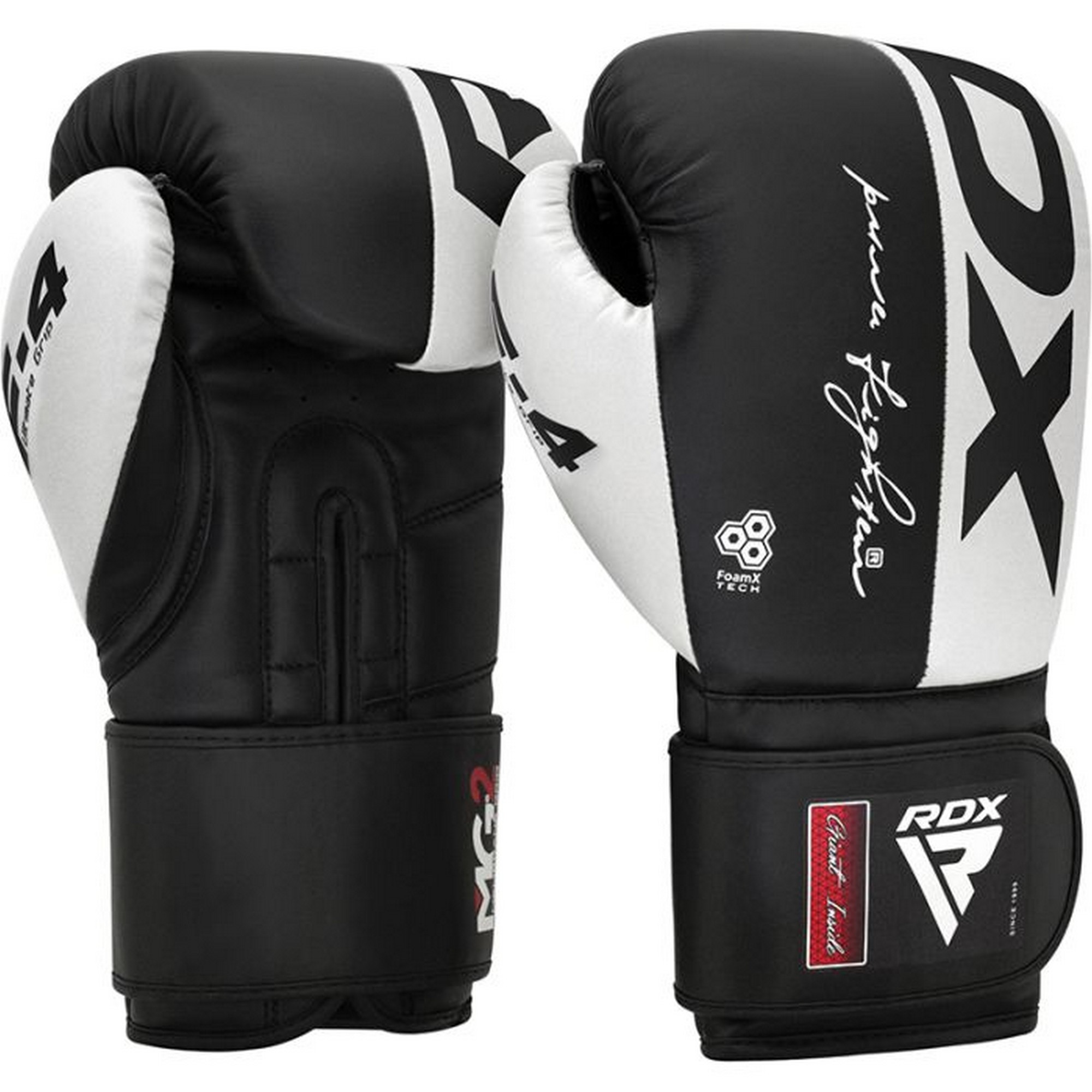 Перчатки тренировочные RDX BGR-F4B-14OZ черный\белый