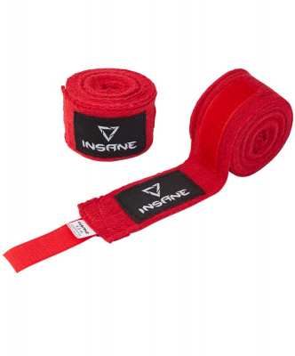 Бинт боксерский Insane CRUSHER хлопок, 4,5 м красный