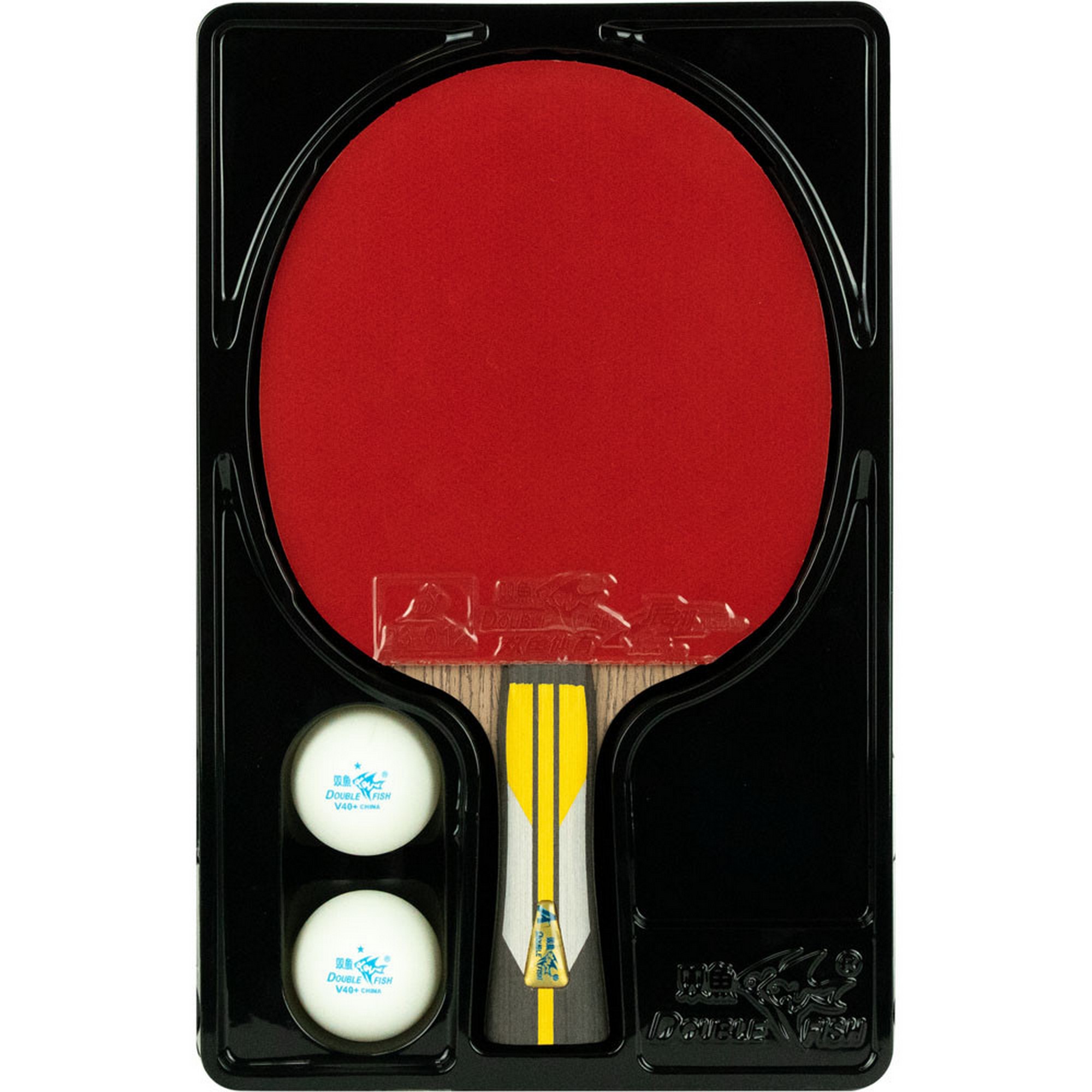 Ракетка для настольного тенниса Double Fish 6A+C, ITTF App+ 2 мяча V40+мм