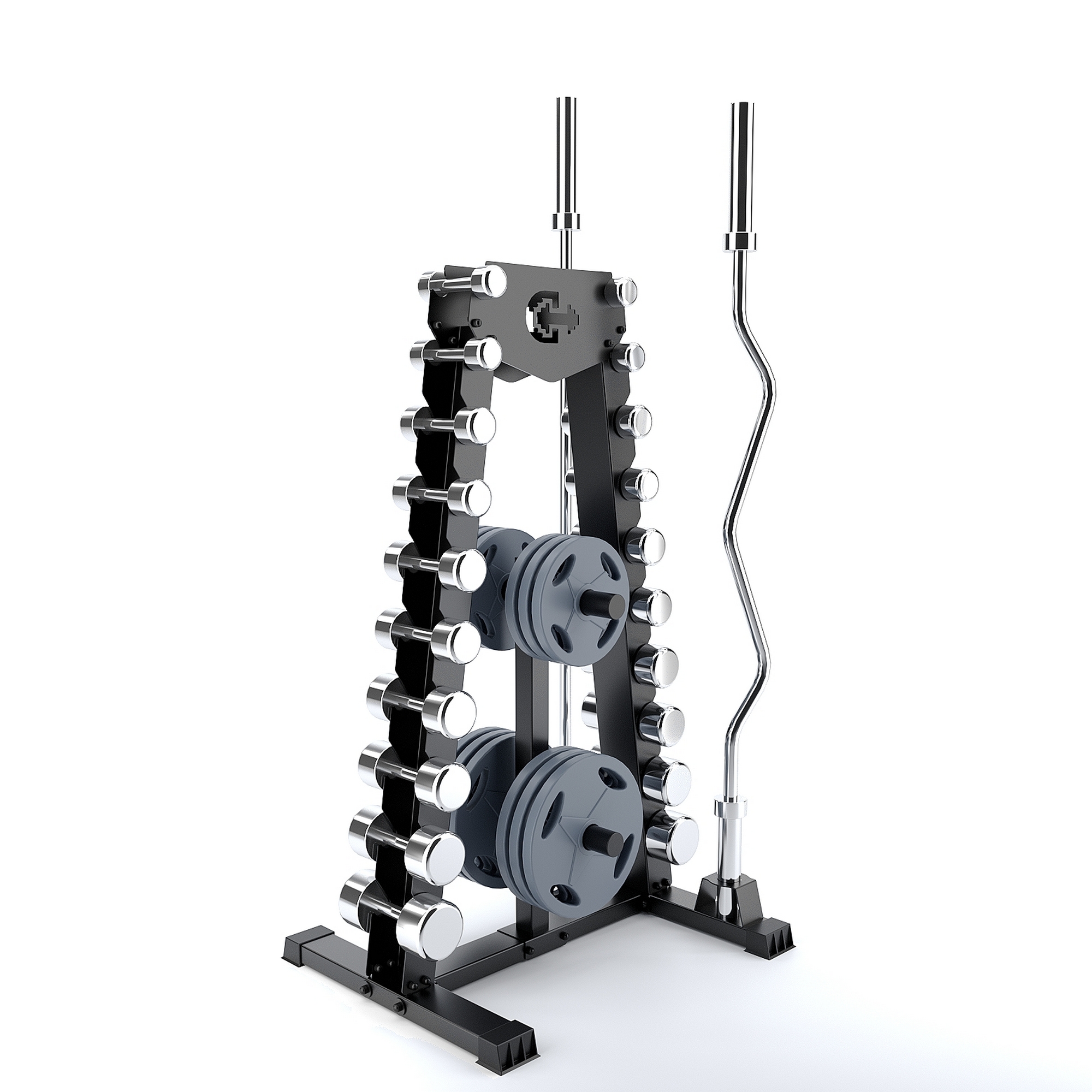 Стойка для хранения гантелей, дисков и грифов Domsen Ds49 d50мм | Premium Fitness