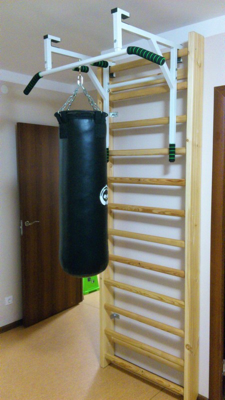 Турник-брусья навесной  Рекрут 2, белый | Premium Fitness