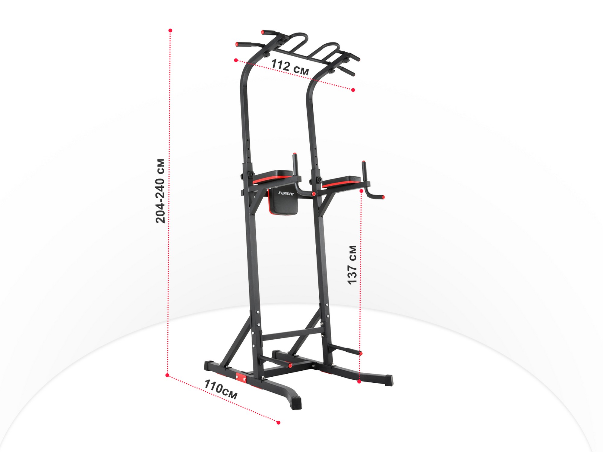 Турник-пресс-брусья UnixFit POWER TOWER 150 BSPT150 | Premium Fitness