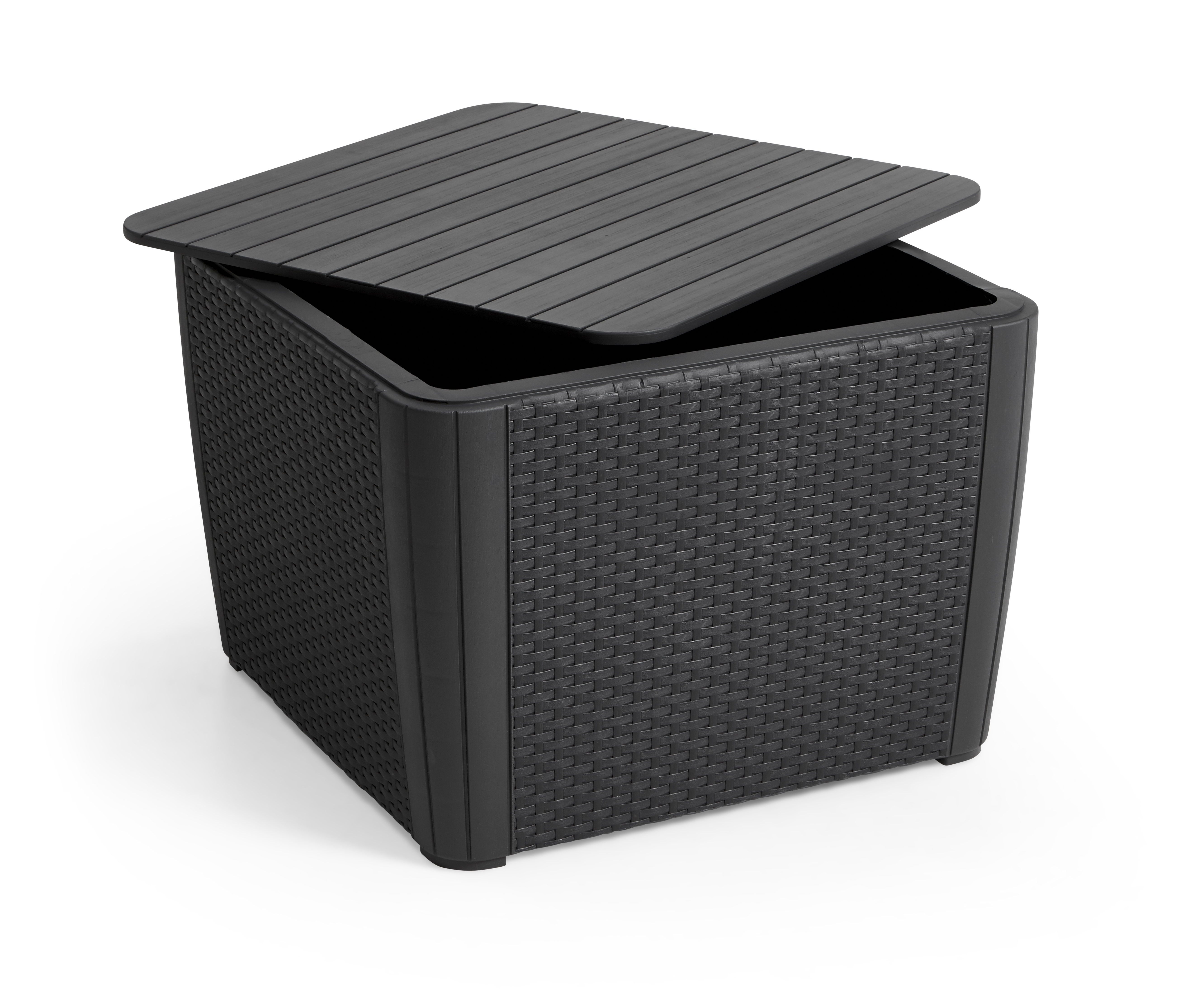 Стол-сундук, графит Luzon Plus Flat Wicker