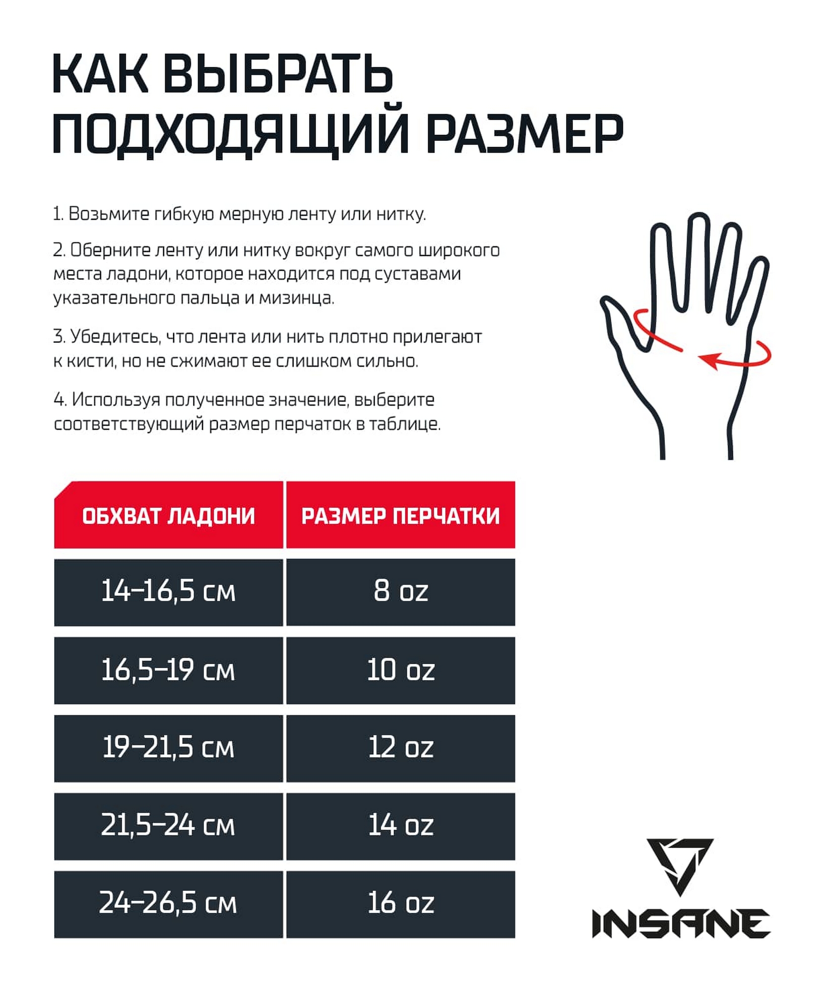 Перчатки боксерские 10 oz Insane IMPACT красный
