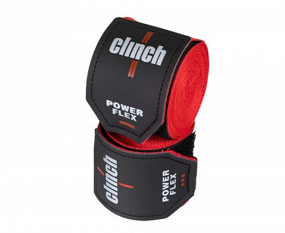 Бинты боксерские 255см Clinch Boxing Hand Wrap Power Flex C239 красный длина 2.55 м
