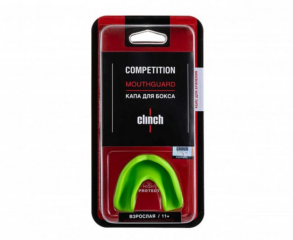 Капа одночелюстная Clinch Competition Single Layer Mouthguard C511 лайм