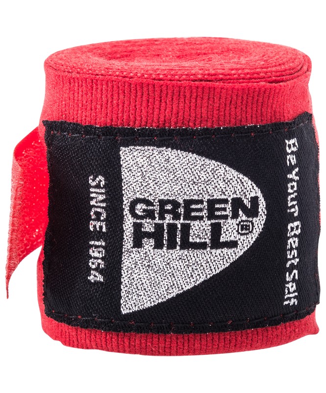 Бинт боксерский Green Hill BP-6232a, 2,5м, эластик красный