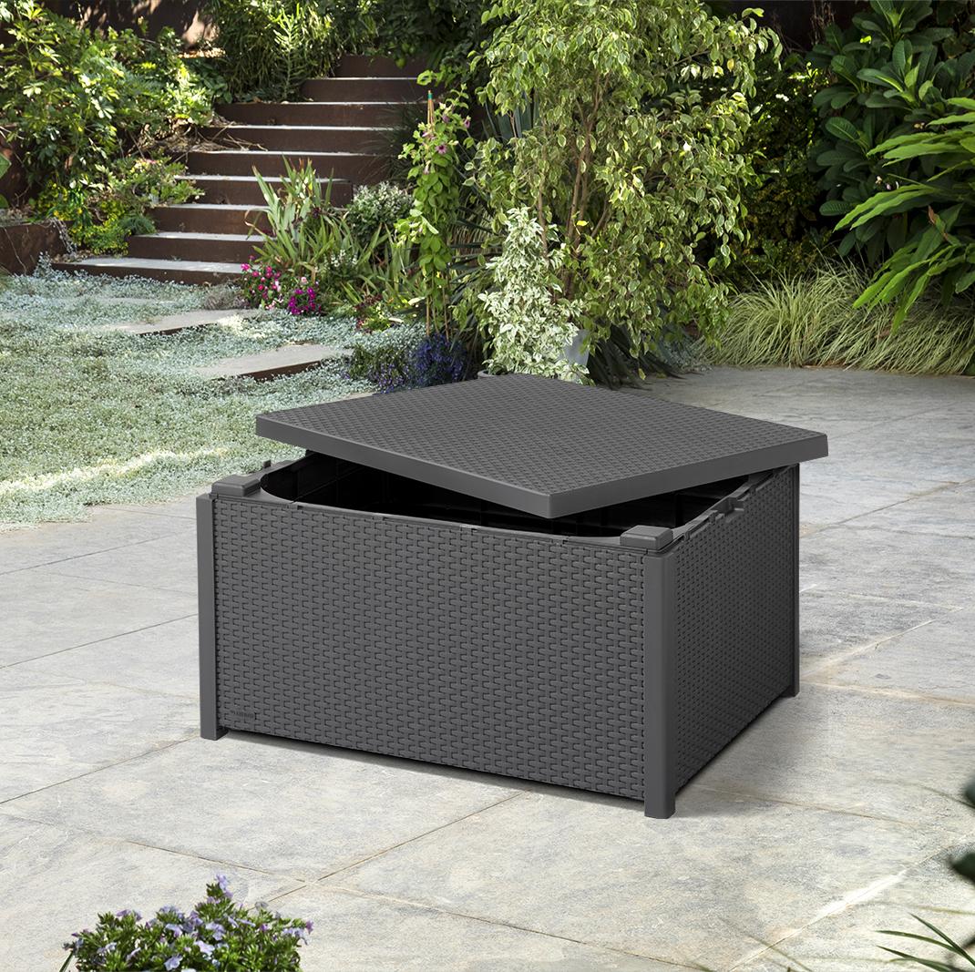 Стол-сундук Арика, графит Arica storage table