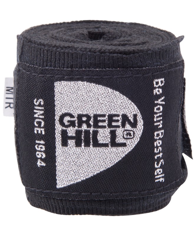 Бинт боксерский Green Hill BP-6232a, 2,5м, эластик черный