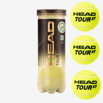 Мяч для большого тенниса Head Tour XT 3B, 3 мяча, ITF 570823 желтый