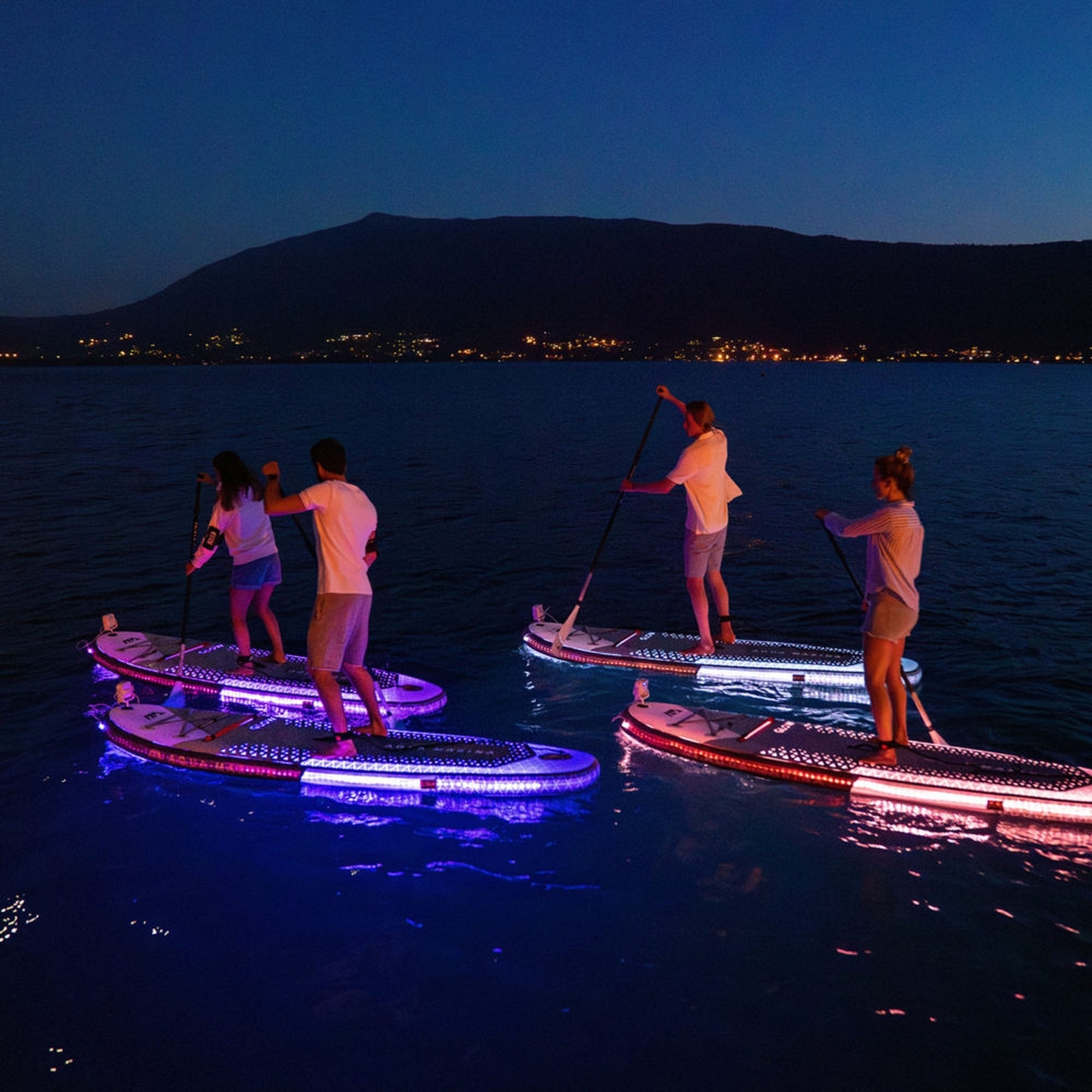 SUP-доска 315х79х15см, Ambient Light System, киль, лиш, до 140кг Aqua Marina Glow BT-24GL