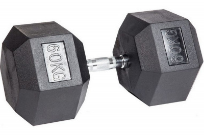Гантель неразборная гексагональная 60кг VictoryFit VF-H600