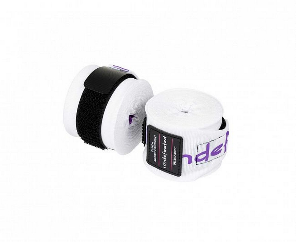 Бинты боксерские, длина 3,5 м Clinch Boxing Hand Wrap Undefeated C240 белый