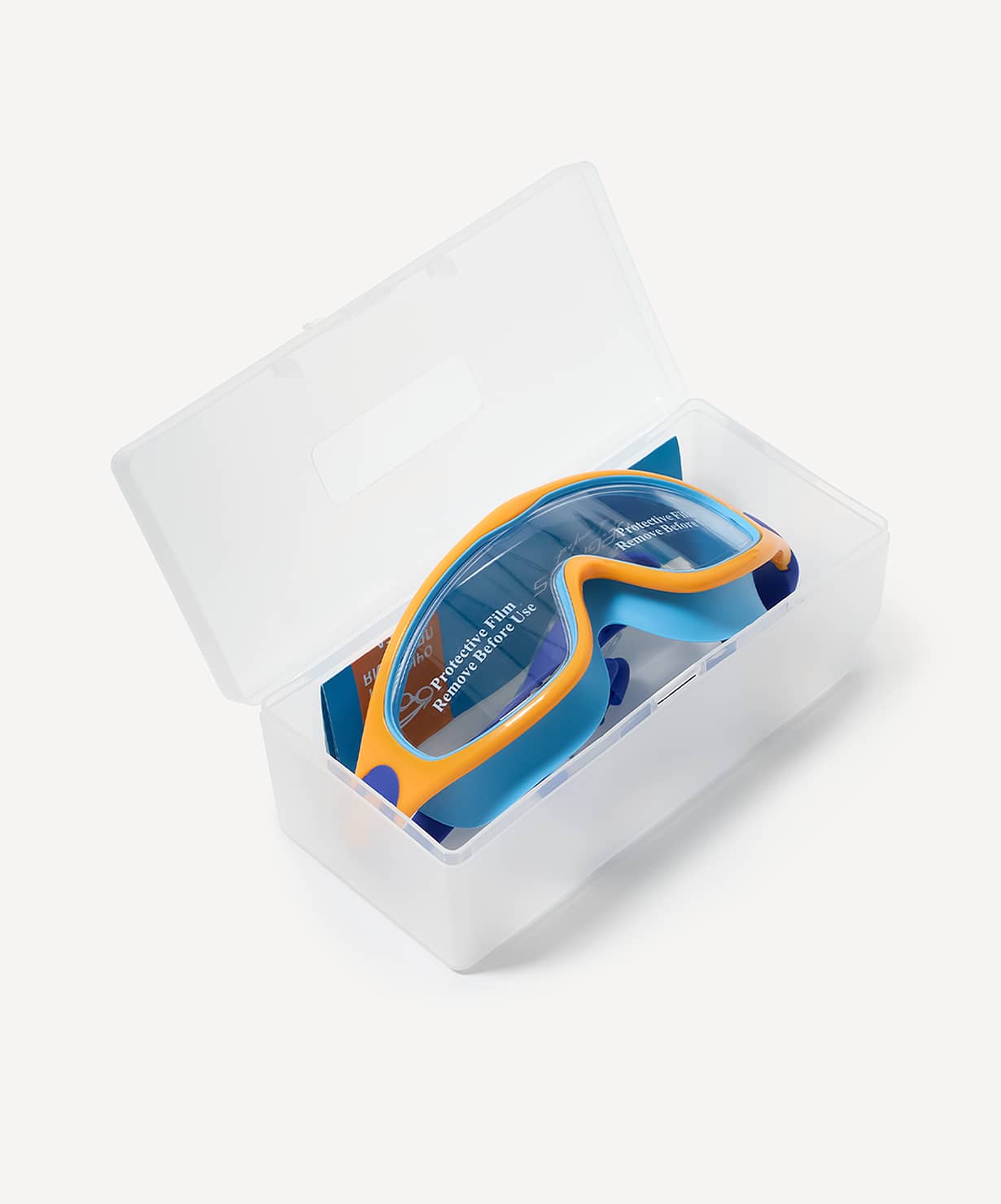 Очки-маска для плавания с берушами, детский 25DEGREES Fusion Navy\Blue\Orange