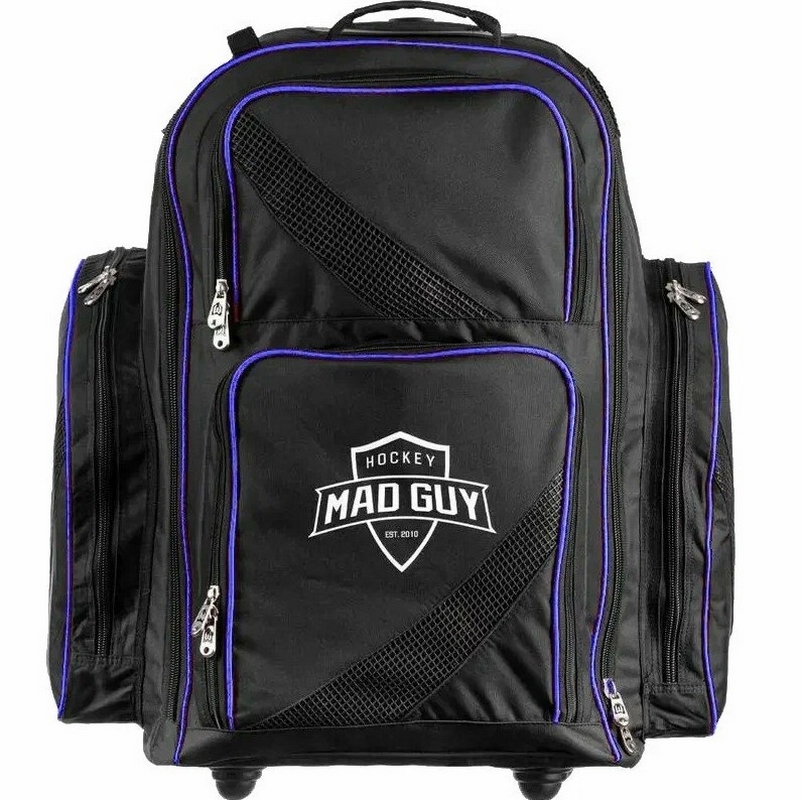 Рюкзак хоккейный на колесах, SR Mad Guy Limited Edition, черный\синий