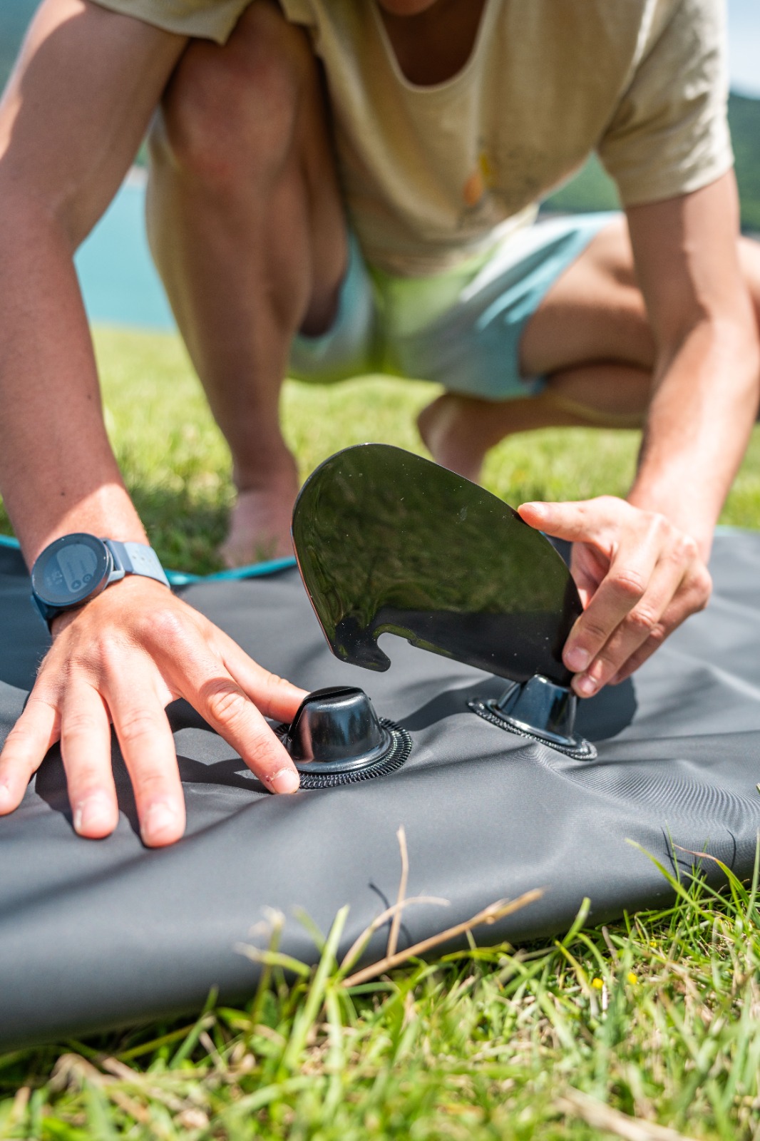 Надувная байдарка Kayak Glider-475 475x83х42см, 3 весла, 3 сиденья, киль, до 230кг Aqua Marina Glider-475 PA-25GD03