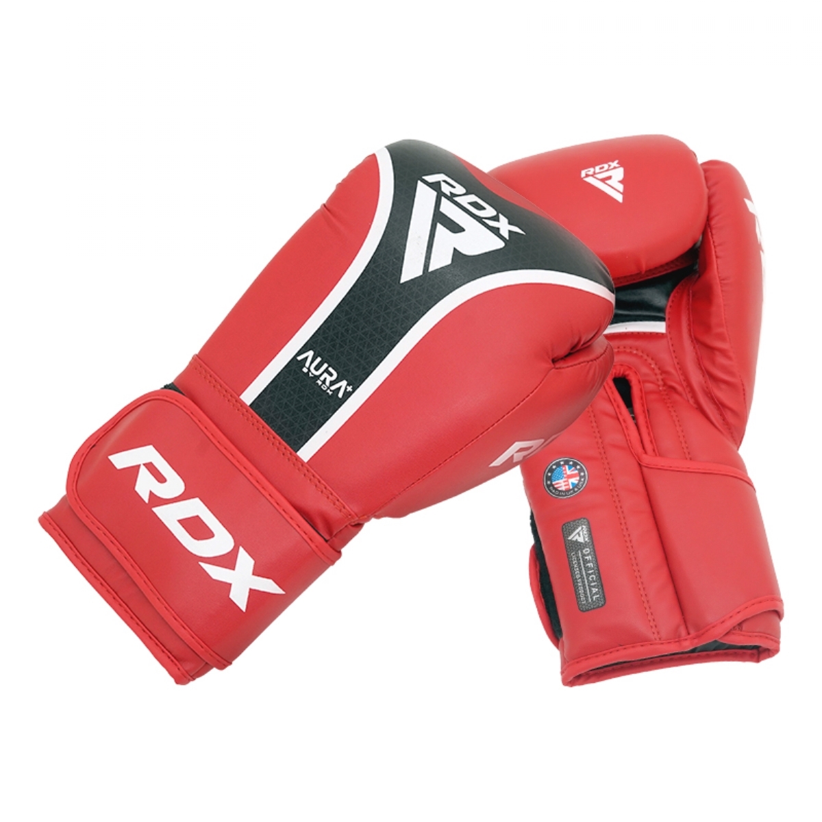 Перчатки RDX Aura Plus T-17 BGR-T17RB-14OZ+ красный\черный