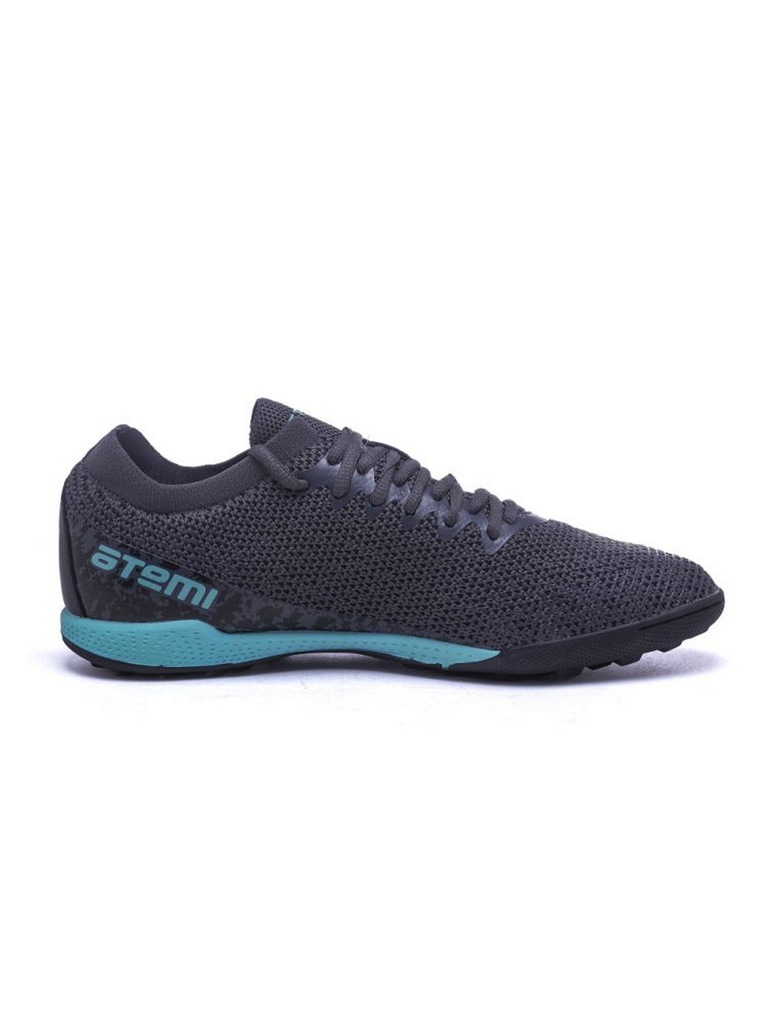 Бутсы футбольные Atemi TURF JUNIOR SBA-003 серый\бирюзовый