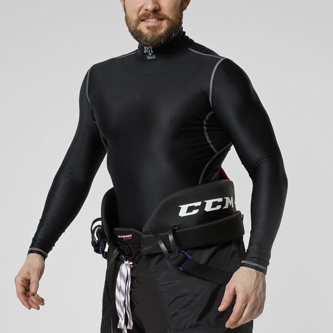 Футболка компрессионная с защитой шеи Mad Guy Kevlar Compression SR черный\черный