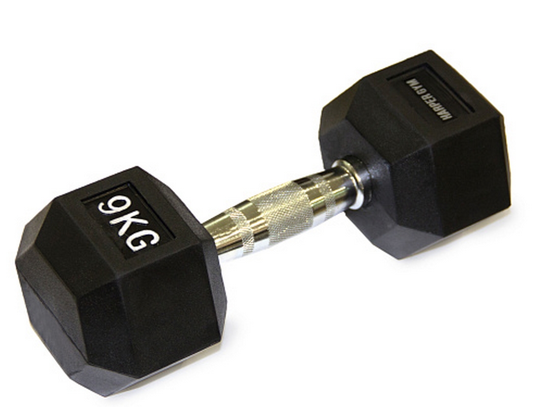 Гантель шестигранная обрезиненная Harper Gym NT162