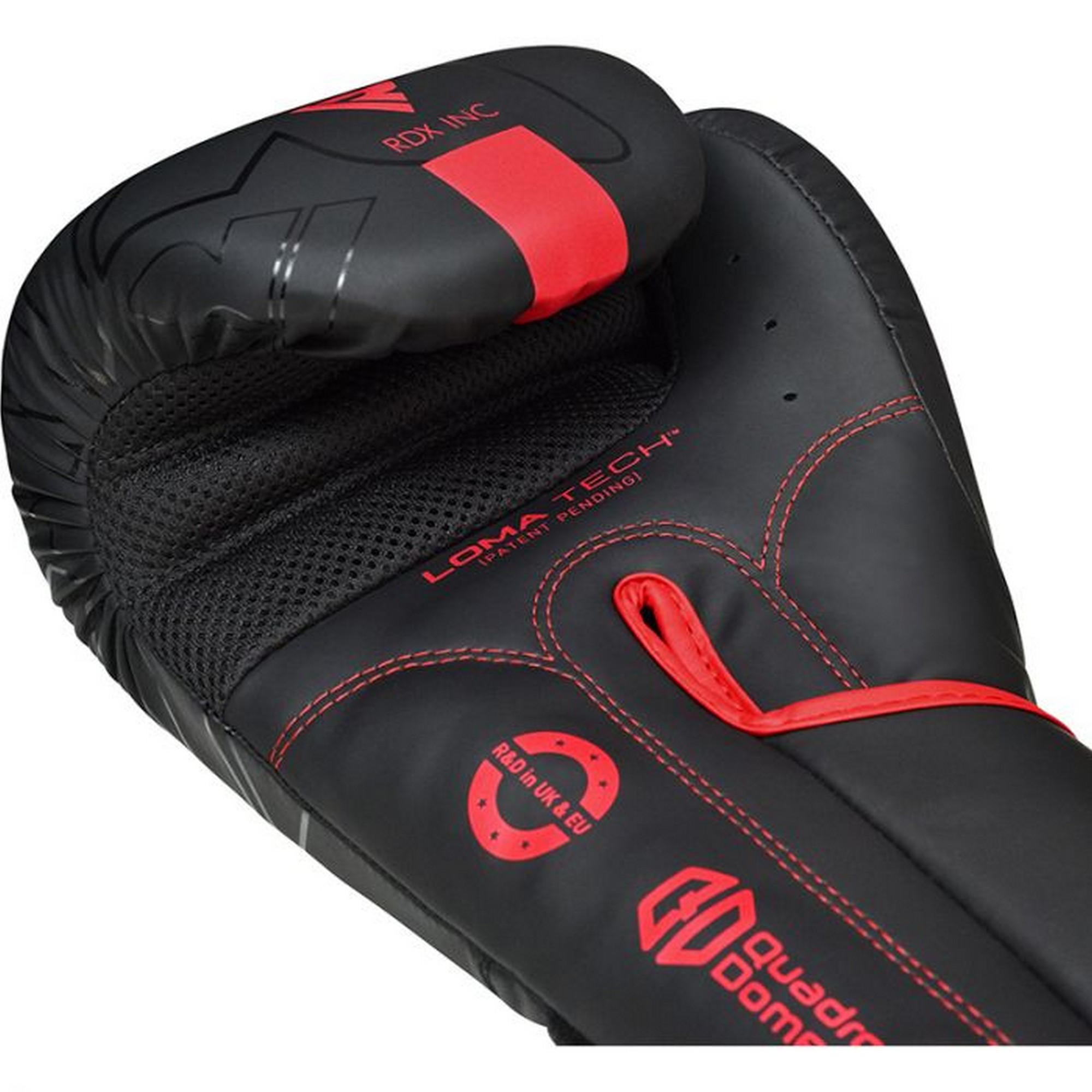 Перчатки тренировочные RDX BGR-F6MR-10OZ черный\красный матовый