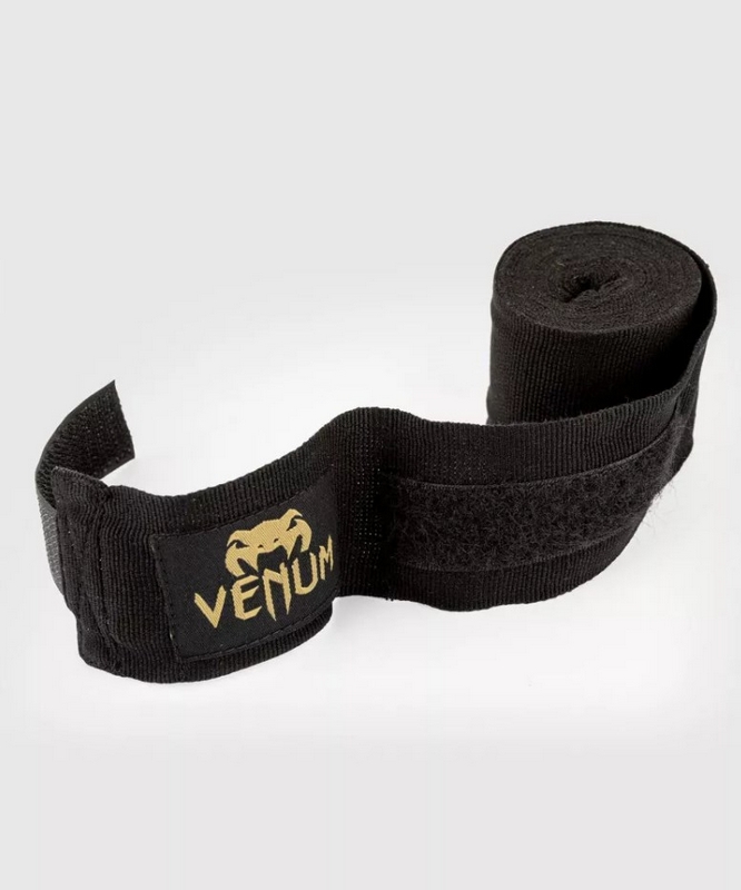Бинты 400 см Venum Kontact VENUM-0429-126 черный\золотой