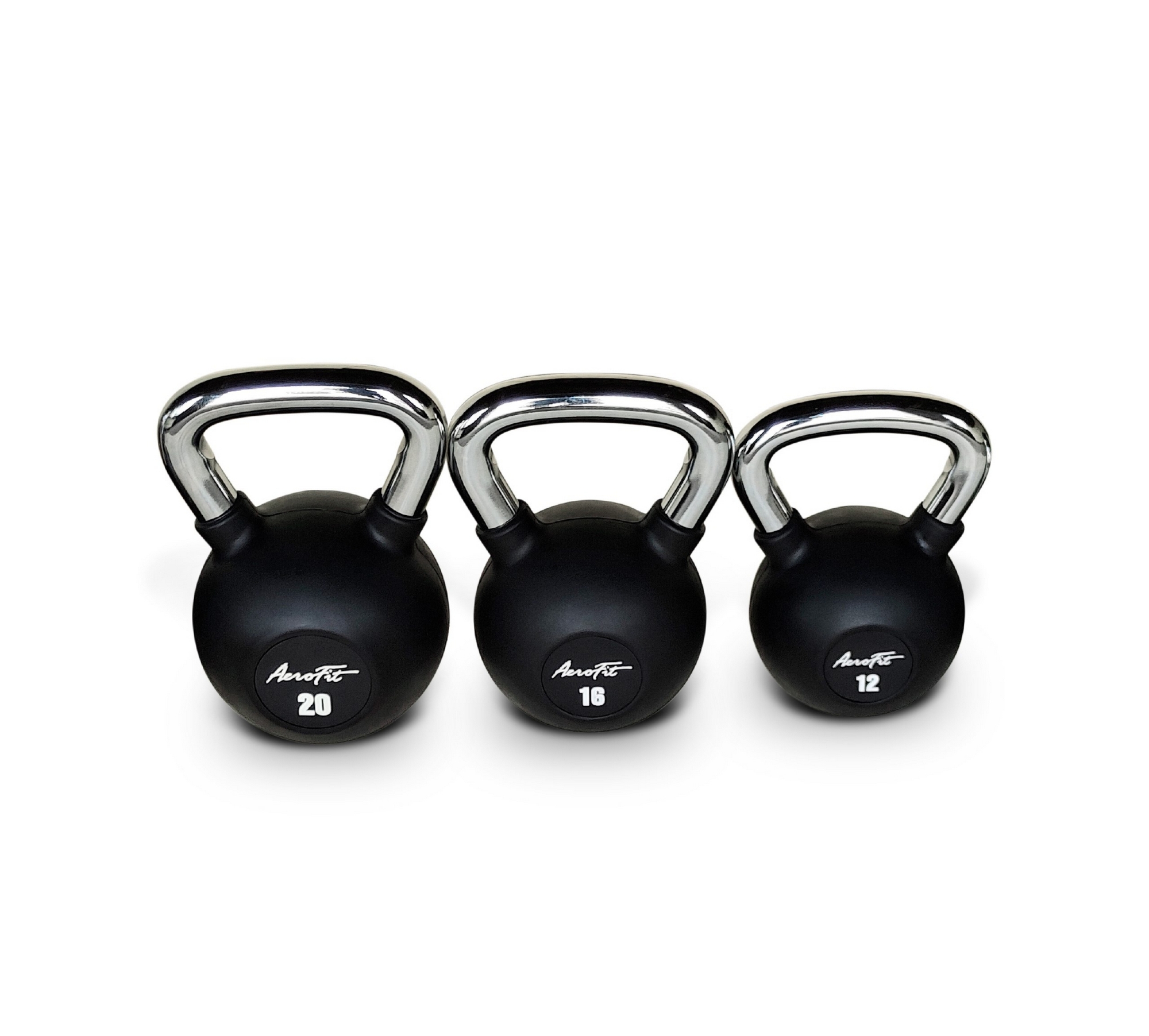 Гиря обрезиненная с хромированной рукояткой 4 кг Aerofit AFBK4 черный