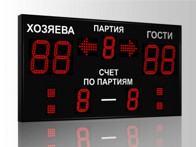 Табло для волейбола Импульс 718-D18x4-D13x3-S4-A2