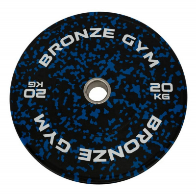 Диск бамперный 20кг Bronze Gym BGBMC20 камуфляж синий