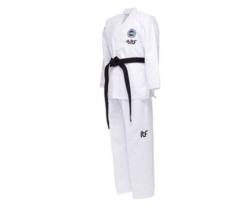 Добок для тхэквондо с поясом Adidas подростковый ITF Student Dobok белый adiTITF01