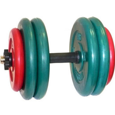Гантель разборная 52 кг MB Barbell Диски обрезиненные, цветные
