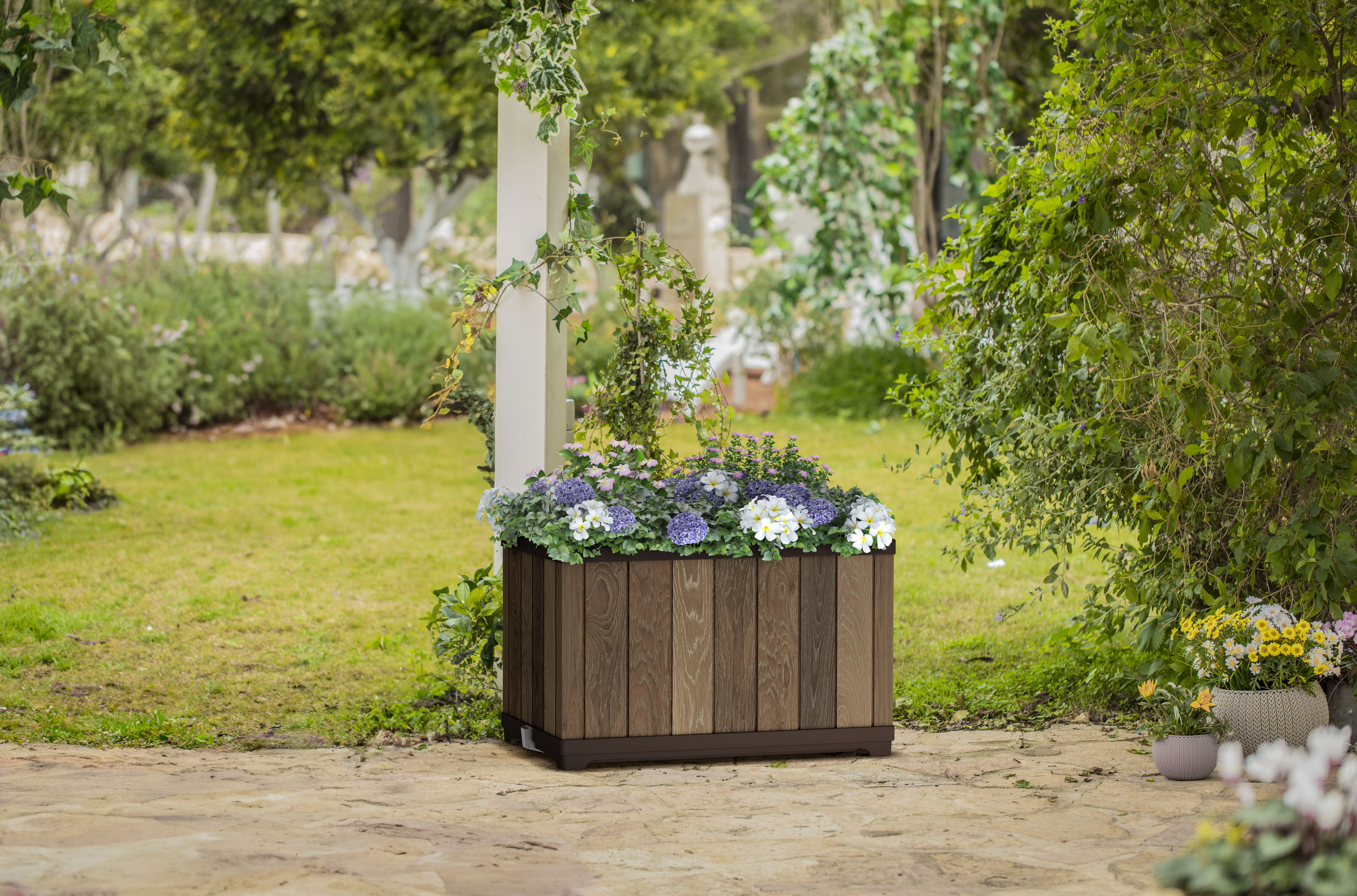 Кашпо-грядка прямоугольное, темный кофе DECO RECTANGLE PLANTER
