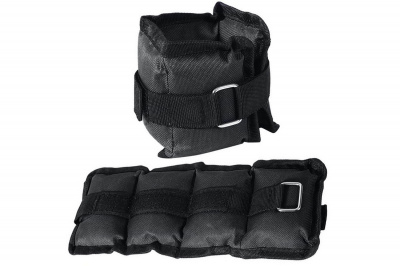 Утяжелители 2кг (2х1,0кг) Sportex нейлон AW400-2 черный