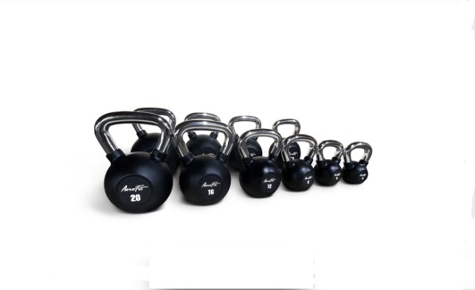 Гиря обрезиненная с хромированной рукояткой 8 кг Aerofit AFBK8, черный