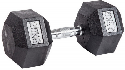Гантель гексагональная обрезиненная Profi-Fit 25 кг