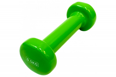 Гантель виниловая 0.5 кг Sportex E36743 зеленый