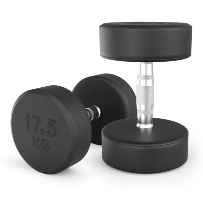 Гантель круглая обрезиненная 17,5 кг UnixFit PRO DBRND17_5PBKx2 2 шт