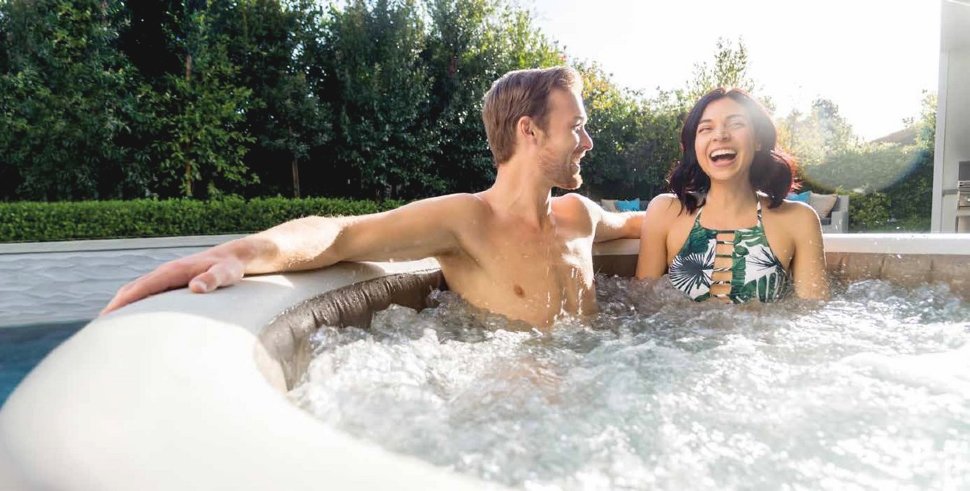 СПА-бассейн Bubble Massage 165/216х71см, 1098л., круглый с круговым пузырьковым массаж Intex 28428