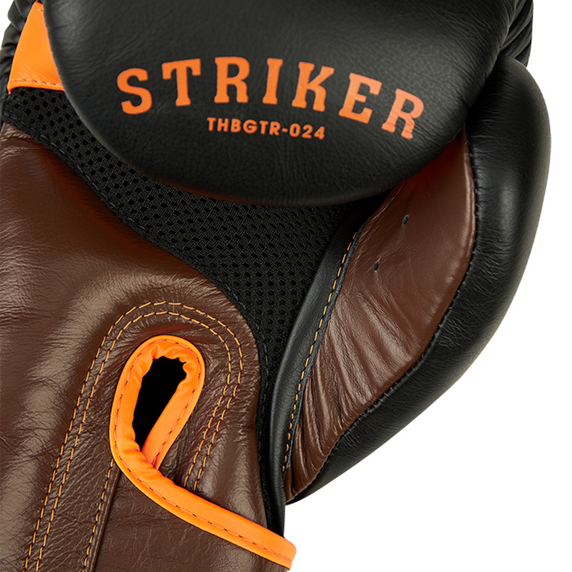Боксерские перчатки Green Hill STRIKER THBGTR-024 черный\оранжевый