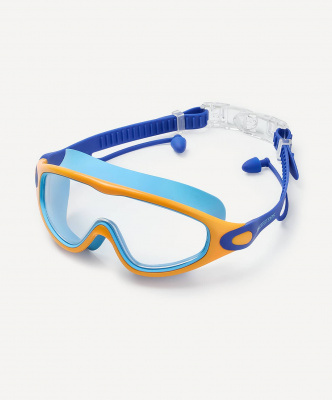 Очки-маска для плавания с берушами, детский 25DEGREES Fusion Navy\Blue\Orange