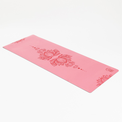 Коврик для йоги 185х68х0,5 см, TPE, c гравировкой Inex Yoga PU Mat PUMATPE-LT-PK розовый