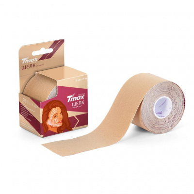 Тейп кинезиологический для лица 500x5 см, вискоза Tmax Beauty Tape 423248 бежевый