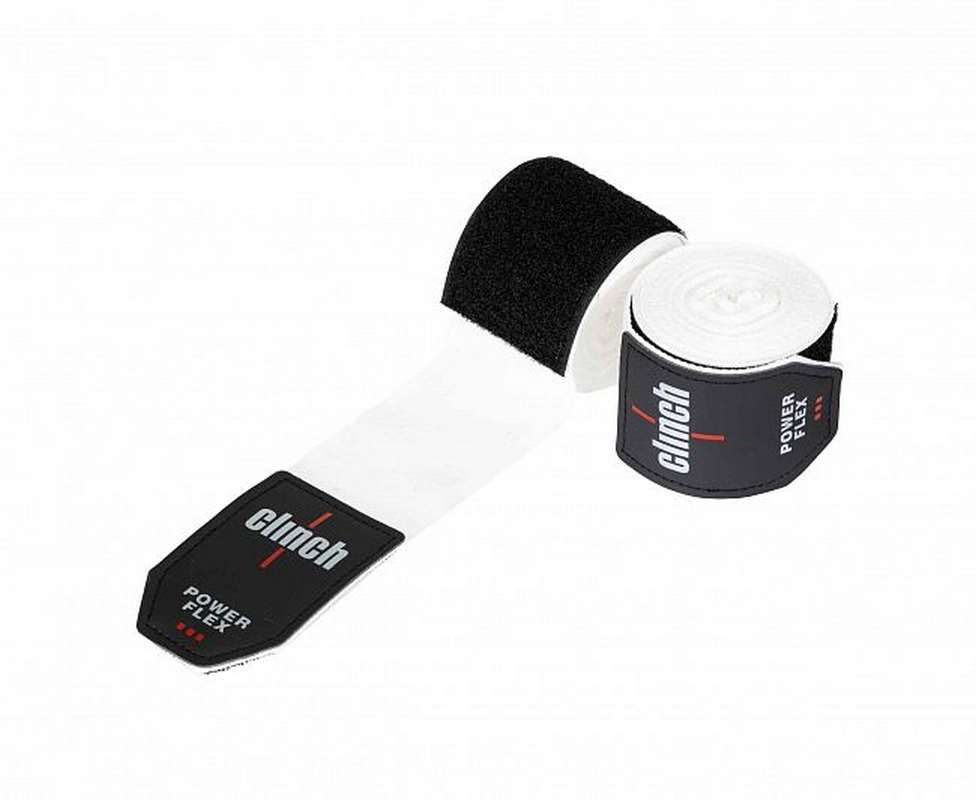 Бинты боксерские 255см Clinch Boxing Hand Wrap Power Flex C239 белый длина 2.55 м