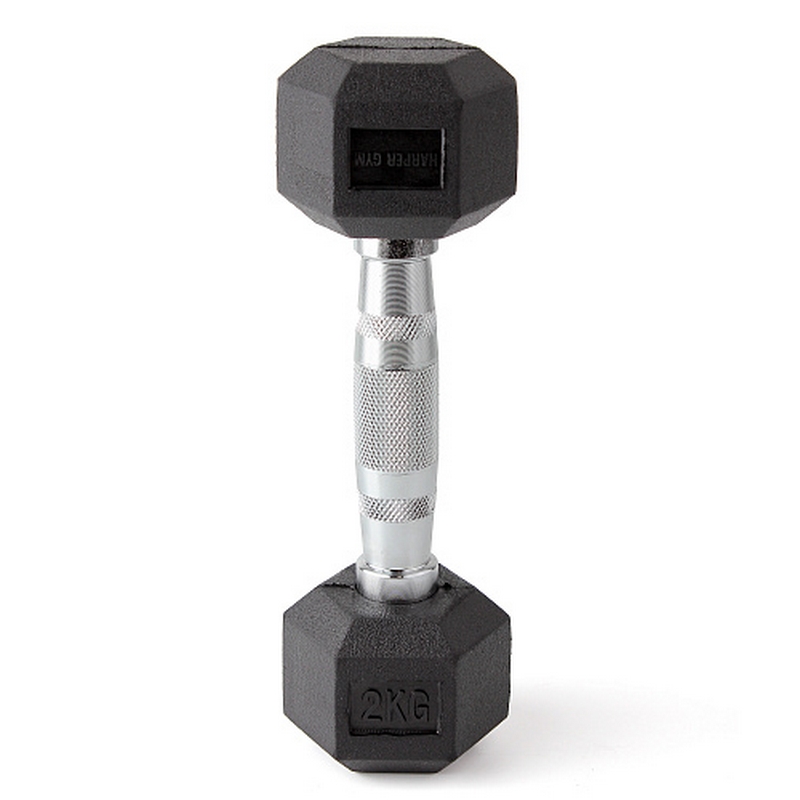 Гантель шестигранная обрезиненная Harper Gym NT162