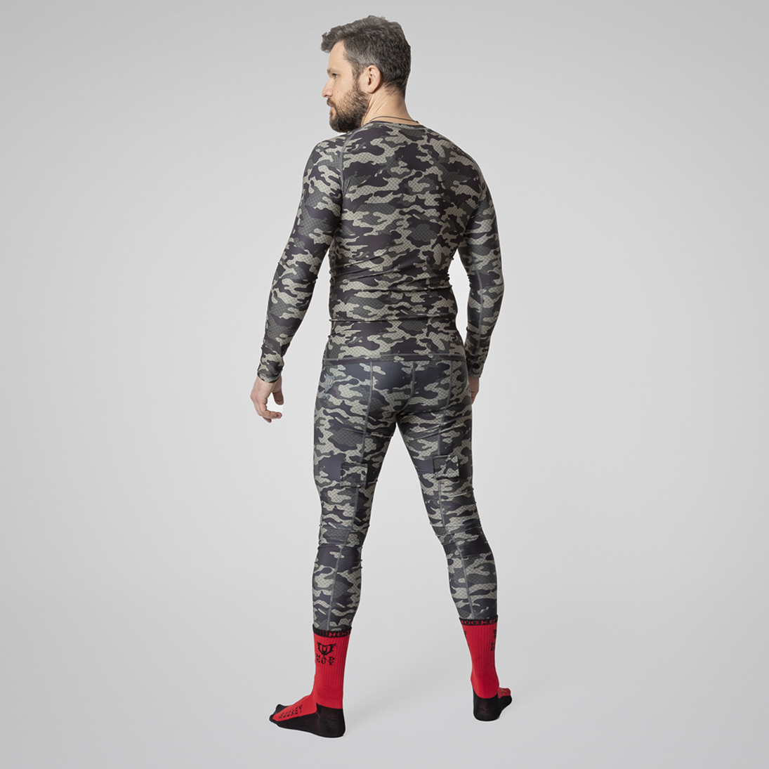 Брюки с защитной пластиковой раковиной Mad Guy Camo-Line JRnet\коричневый
