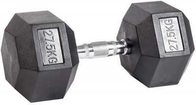 Гантель гексагональная обрезиненная Profi-Fit 27,5 кг