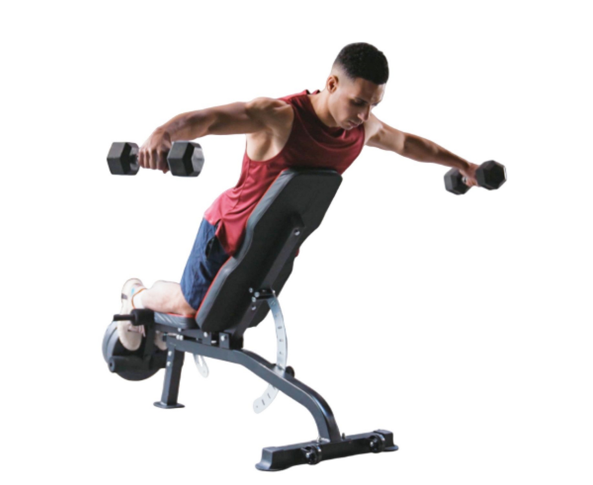 Скамья для жима DFC Sperax со сгибателем\ разгибателем для ног JQ-0936 | Premium Fitness