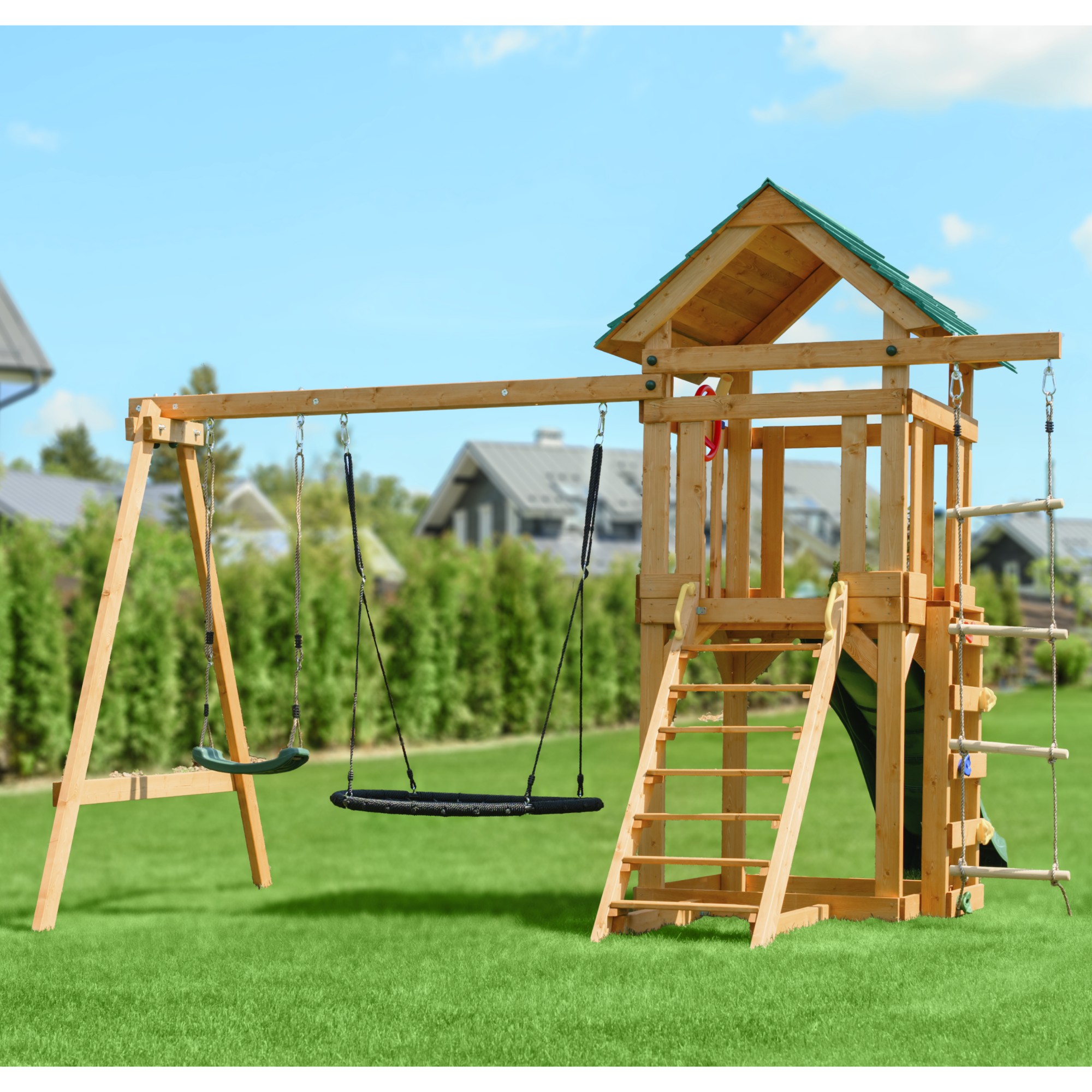 Детский игровой комплекс Unix Kids (6 in 1) PLU6IN1DG Dark Green