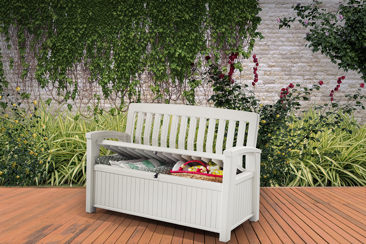 Скамья садовая белая Patio Bench