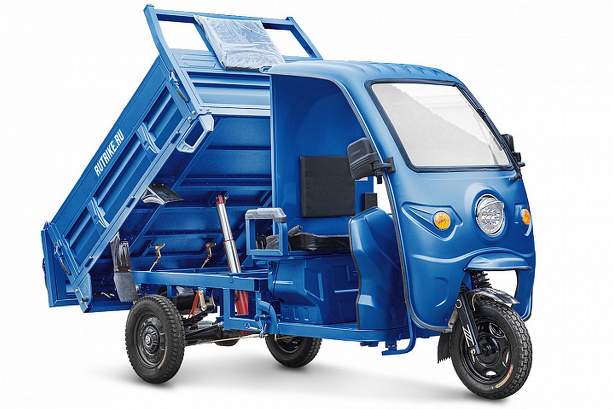 Грузовой электрический трицикл Rutrike D5 КАБИНА гидравлика 1700 60V1200W 025198